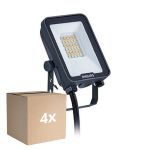 Mehrfachpackung 4x Philips LED-Scheinwerfer Ledinaire BVP167 10W 1200lm 110D - 830-840-865 CCT | IP65 - Symmetrisch