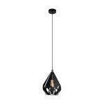 Eglo Pendelleuchte Carlton 5 Stahl Schwarz | IP20 - Geeignet für 1x E27 