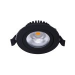 Noxion LED Inclinable Slim Spot Noir Rond 6W 550lm 60D - 927 Blanc Très Chaud | 85mm - IP54 - Dimmable - Meilleur Rendu Des Couleurs